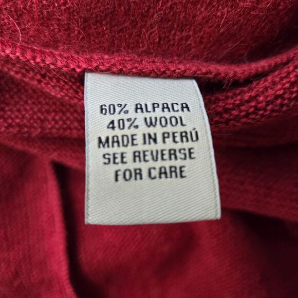 Beyond Threads Alpaca Wool Cardigan Red Size Medium - Picture 10 of 10